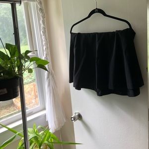 black a-line skirt